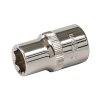 Ključ vtičnice 12 mm 1/2" HEX kratka srebrna črta