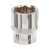Ključ vtičnice 25 mm 1/2" HEX kratka srebrna črta