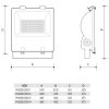 LED reflektor 150 W MODENA