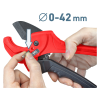 Rezalnik plastičnih cevi, Ø 0-42 mm, trikotno rezilo, EXTOL PREMIUM