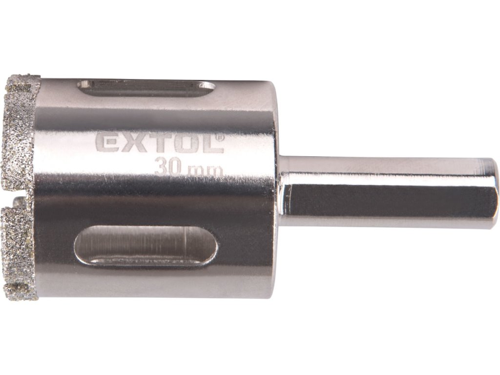 Korunka vykružovací diamantová na sklo a keramiku, 30 mm