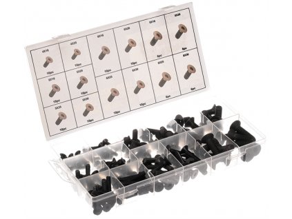 Súprava zápustných skrutiek 124 ks