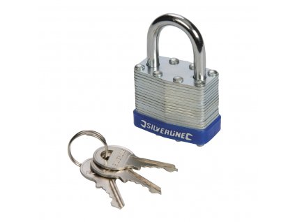 Visiaci zámok 50 mm, vrstvená oceľ Silverline