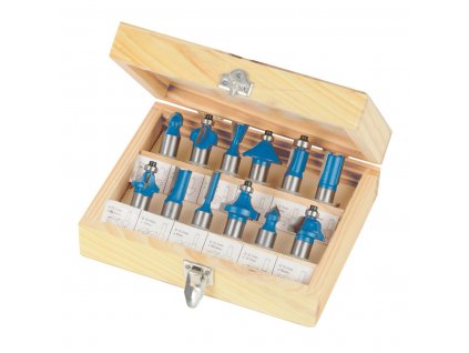 Súprava stopkových fréz 1/2" mm - 12 ks Silverline