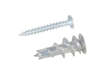 Hmoždinka s skrutkou do sadrokartónu 12 × 32 mm - 100 ks kovová Fixman