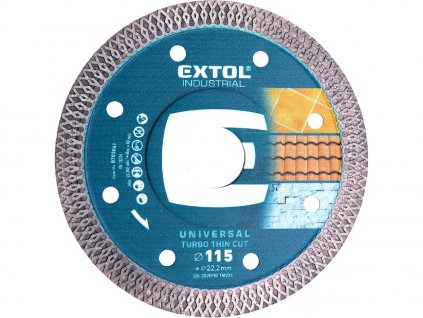 Kotúč diamantový rezný, turbo Thin Cut, suché aj mokré rezanie, ? 115 × 22,2 × 1,5 mm