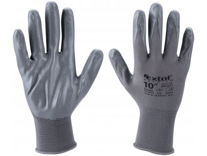 Rukavice nylonové polomáčané v nitrile 8"