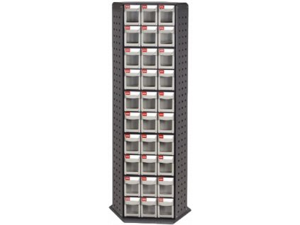 Organizér otočný so 90 výklopnými zásobníkmi