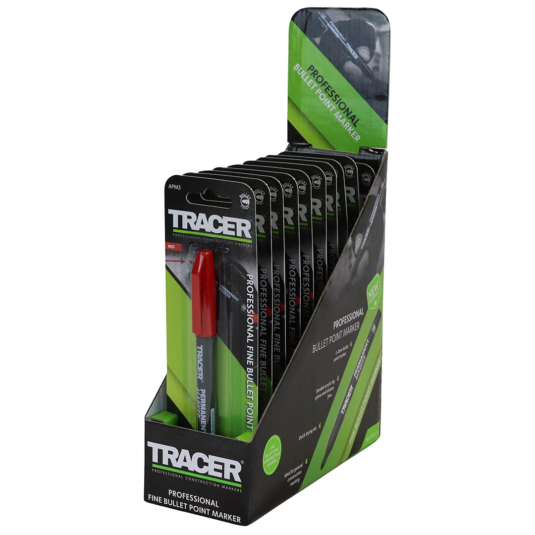 E-shop Permanentný popisovač Tracer APM3 - červený 3352