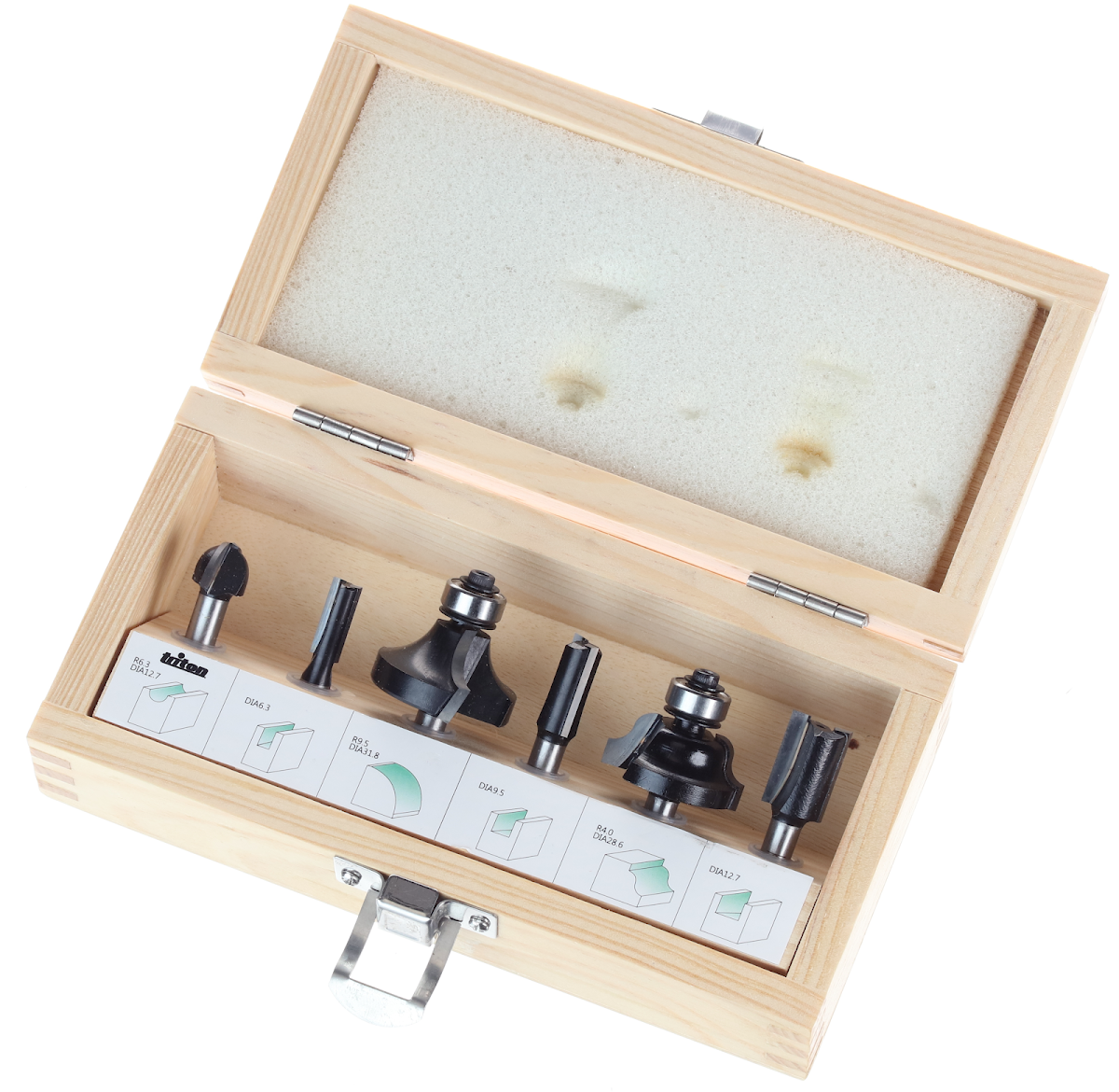 E-shop Triton Stopkové frézy Triton, súprava 6 ks 354824
