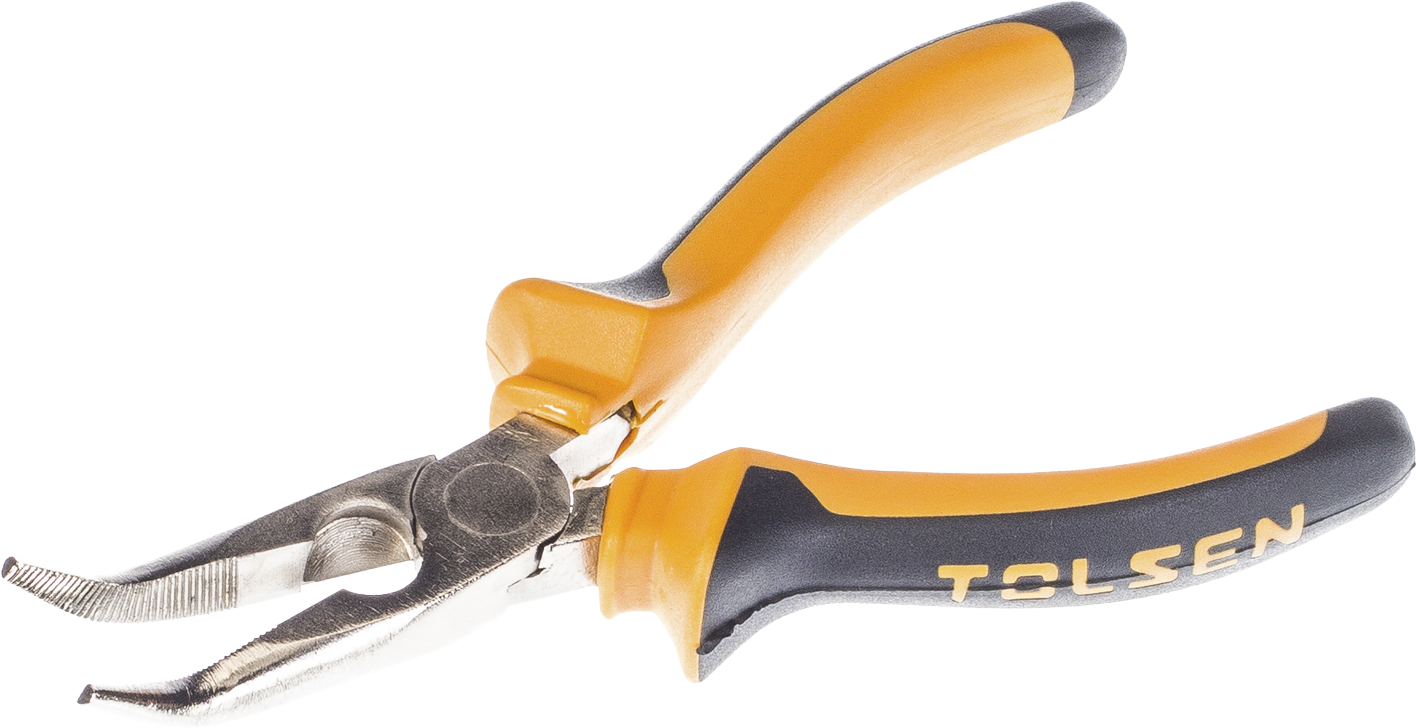 E-shop TOLSEN Kliešte pologuľaté zahnuté 160 mm 10008
