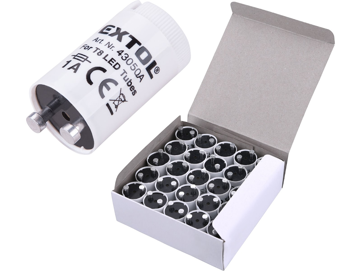 E-shop EXTOL LIGHT Štartér pre LED žiarivky, 25 ks 43050A