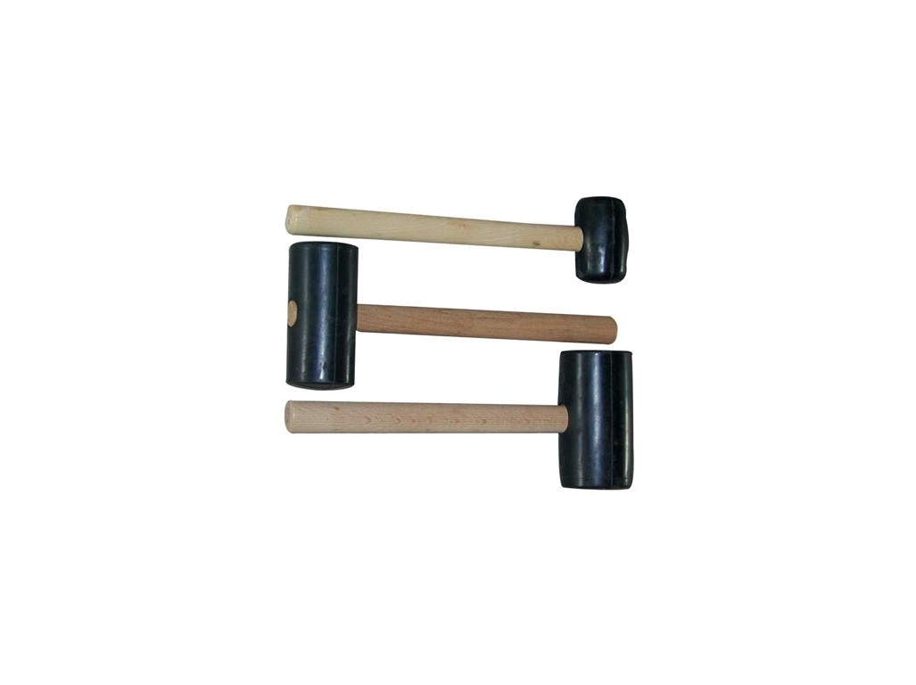 E-shop Palička gumová 1000 g, 75 mm, dřevěná rukojeť 606041
