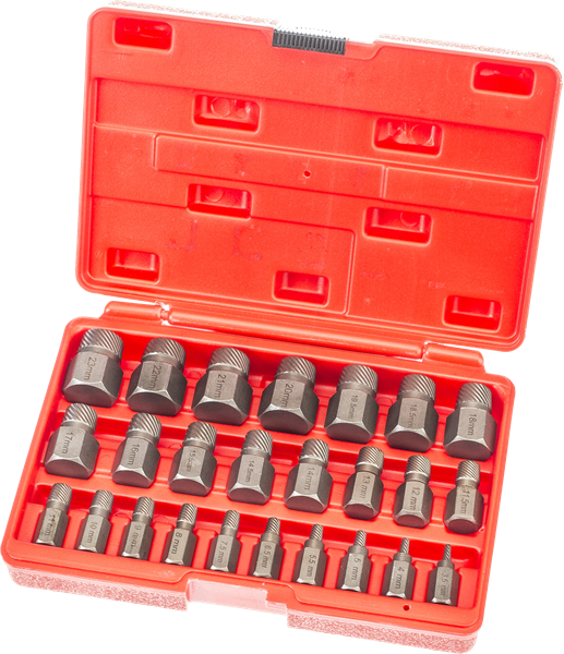 E-shop Vyťahovače drážkované, súprava 25 ks 60-010-S02(M)