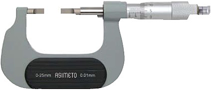 E-shop Mikrometer ASIMETO na meranie drážok 0 – 25 mm 112-01-0