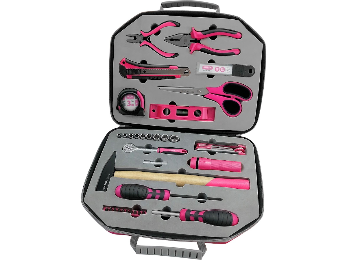 E-shop EXTOL LADY Súprava náradia 47 ks, 1/4", CrV 6590