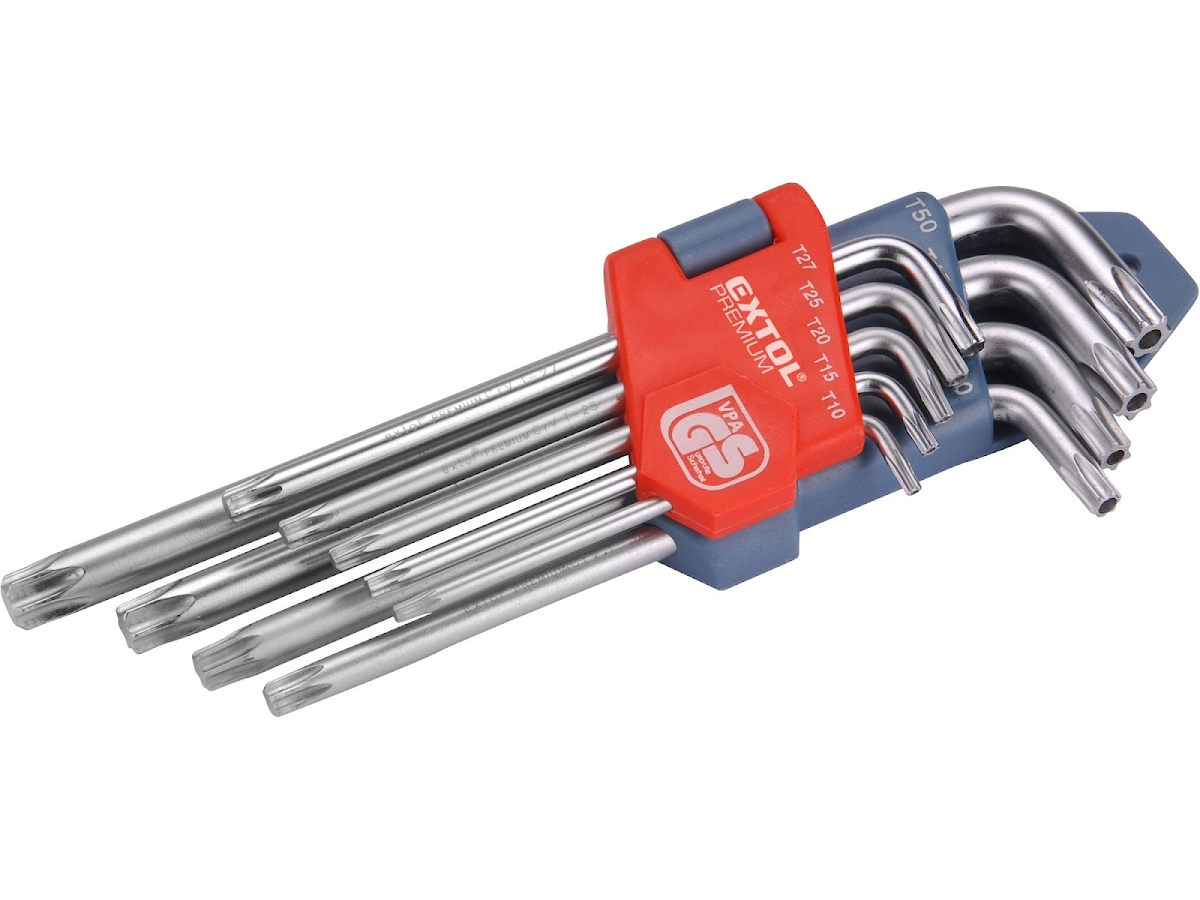 E-shop EXTOL PREMIUM L - kľúče TORX, súprava 9 ks, 10 - 50 6601