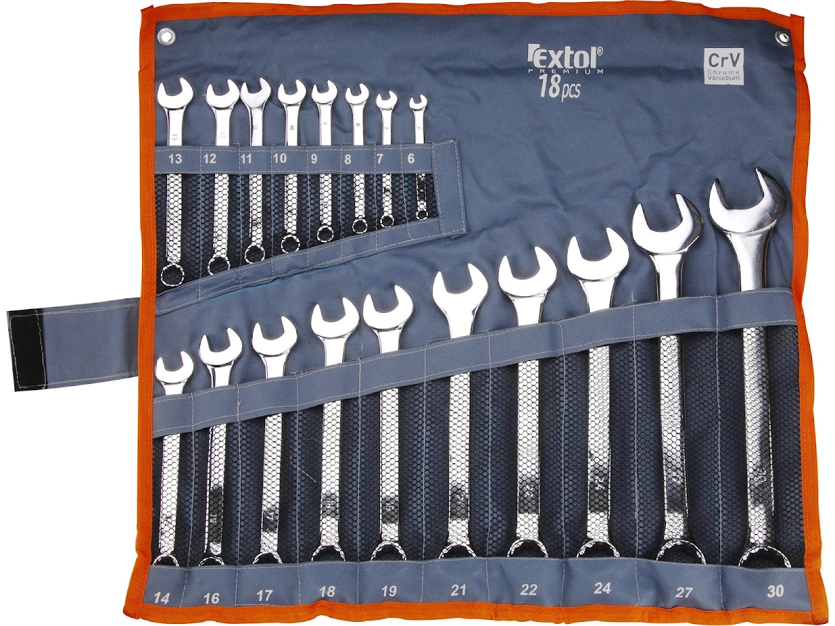 E-shop EXTOL PREMIUM Kľúče očkoploché, súprava 18 ks, 6 - 30 mm, CrV 6734