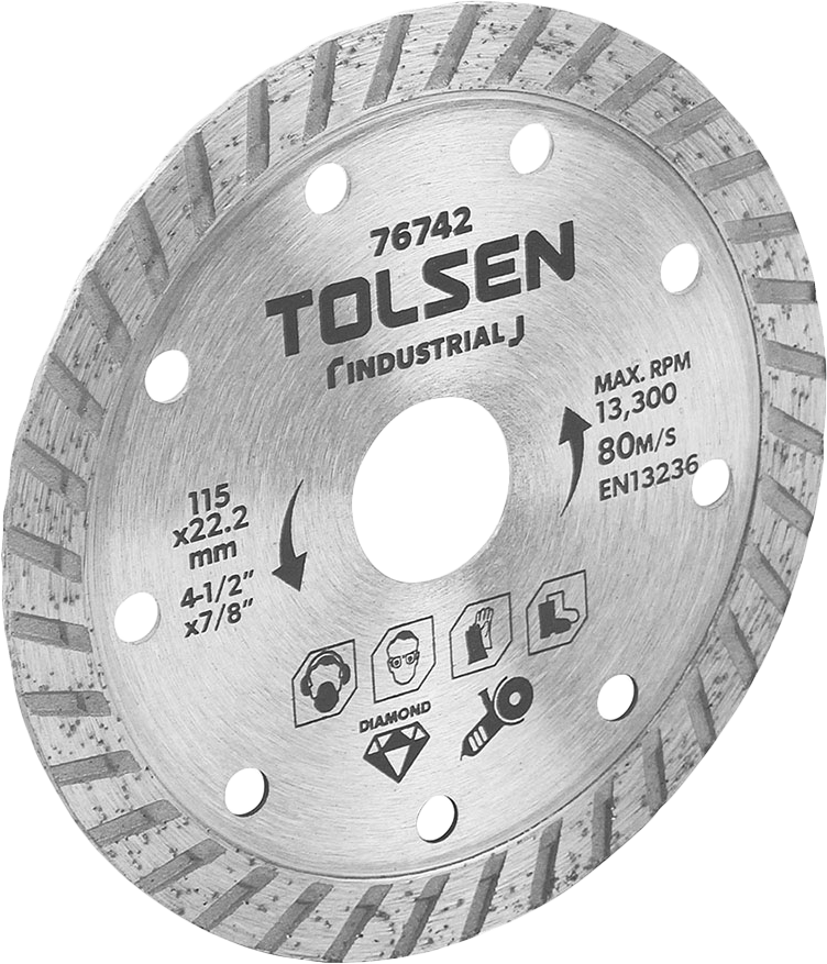 E-shop TOLSEN Diamantový TURBO kotúč 115 mm 76742