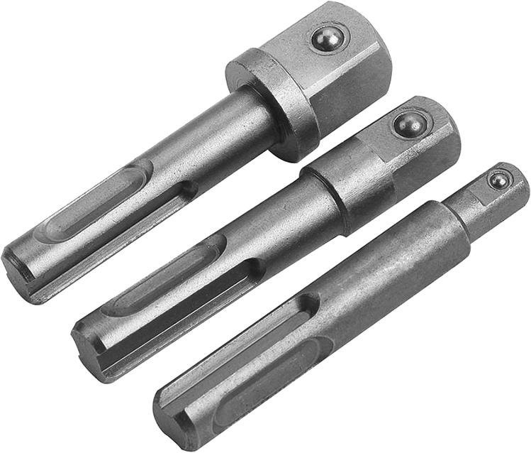 E-shop TOLSEN Adaptéry SDS plus/štvorhran, súprava 3 ks 77865