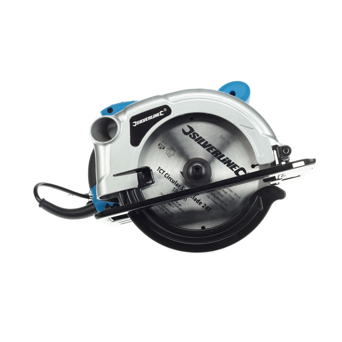 E-shop Píla ručná kotúčová Silverline 185 mm - 1 200 W 845135