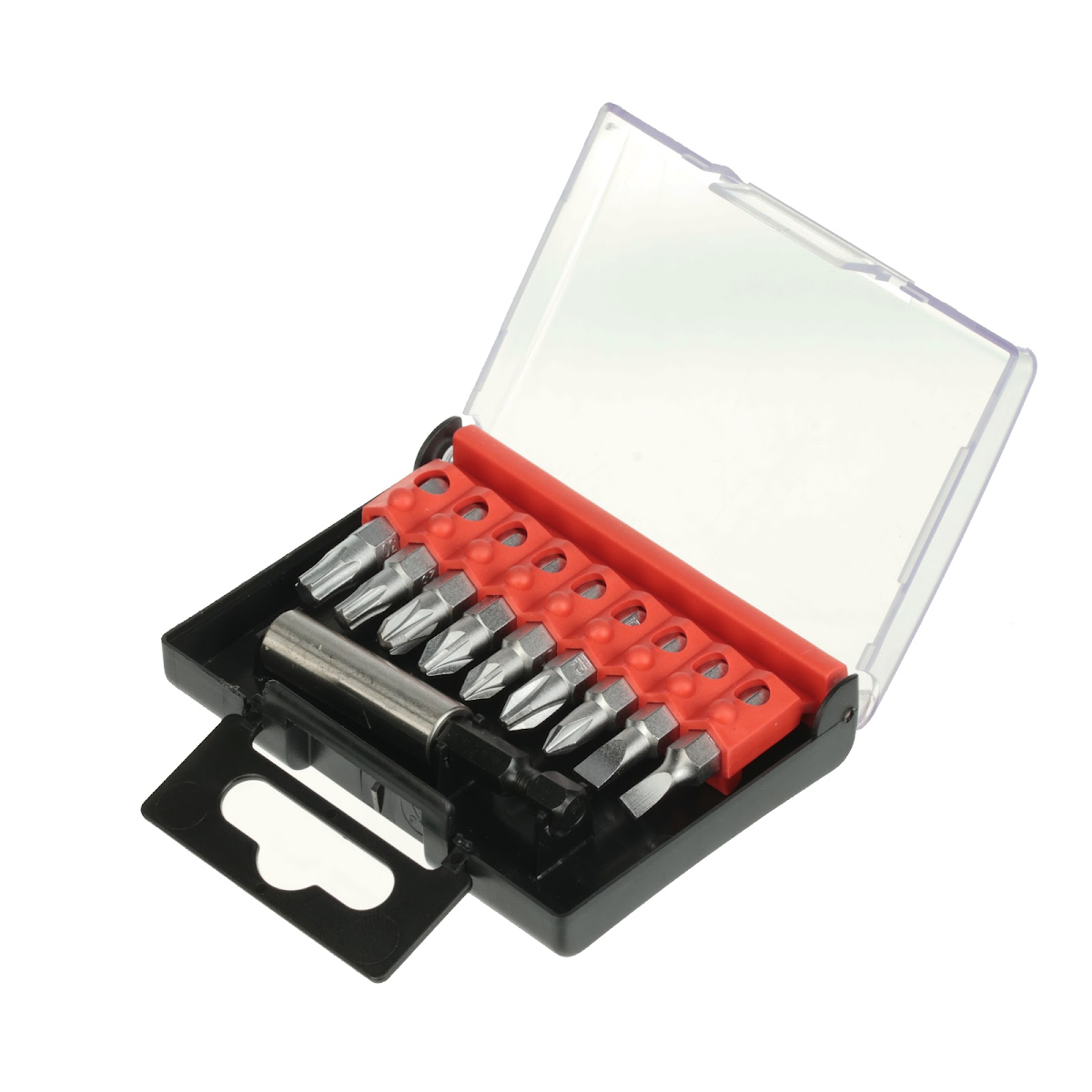 E-shop NAREX BYSTŘICE Sada nástavců 1/4" s magnetickým držákem v plastové krabičce 10 dílná 857801