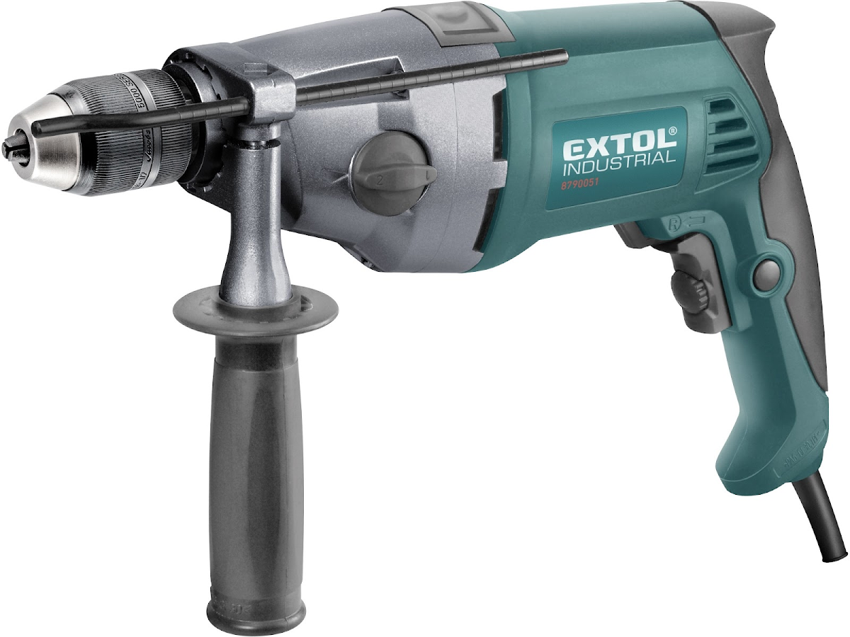 E-shop EXTOL INDUSTRIAL Vŕtačka s príklepom, click - lock, 1050 W 8790051