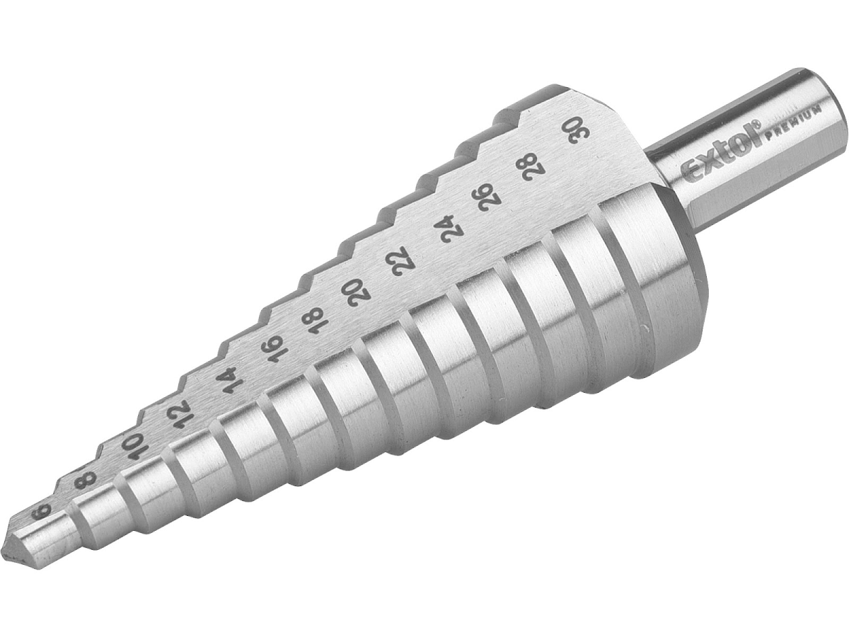 E-shop EXTOL PREMIUM Vrták stupňovitý, ? 6 - 30 mm, HSS - M2 8801163