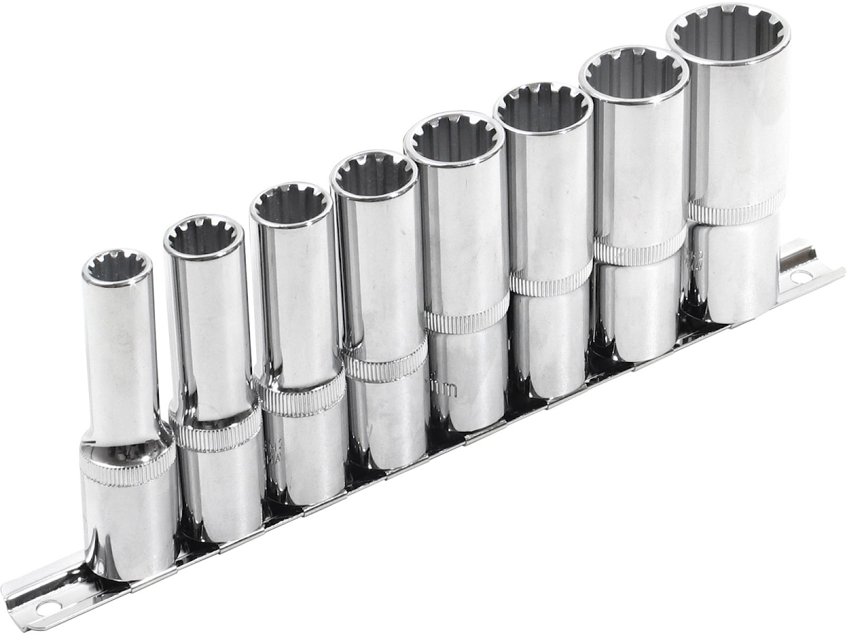 E-shop EXTOL PREMIUM Hlavica nástrčné predĺžené, MULTI - LOCK, súprava 8 ks, 1/2", CrV 8818112