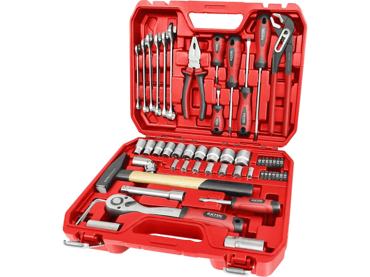 E-shop EXTOL PREMIUM Súprava náradia 55 ks, 1/4", 1/2", CrV 8818420
