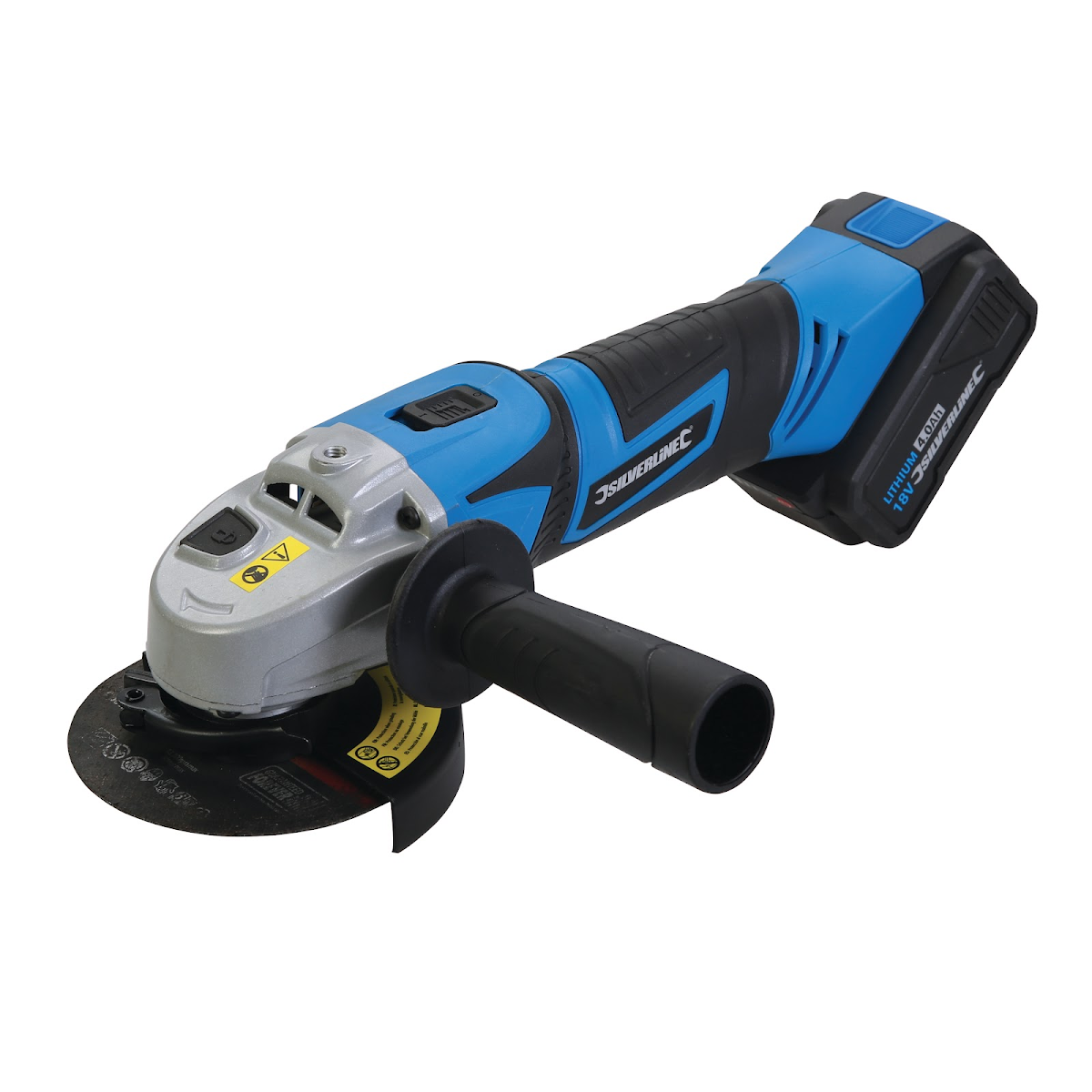 E-shop Aku uhlová brúska 115 mm - 18 V/4 Ah Silverline 980960