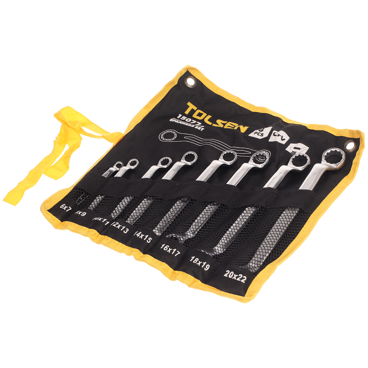 E-shop TOLSEN Kľúče očkové 6 – 22 mm, súprava 8 ks 15077