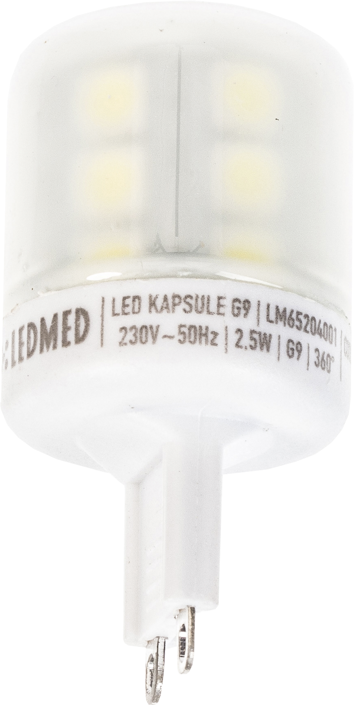 E-shop LEDMED Kapsula LED studená biela 2,5 W G9 LM65204001