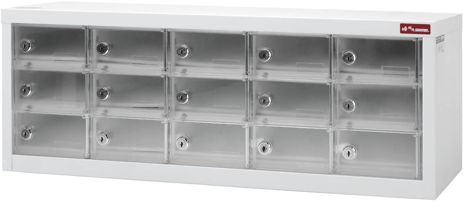 E-shop SHUTER Skrinka s 15 uzamykateľnými boxmi MCP-515