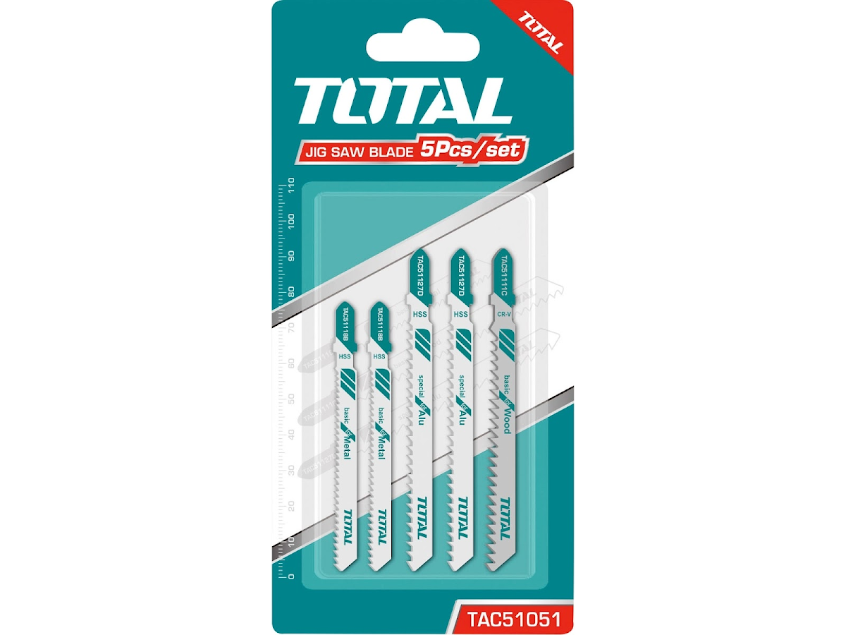 E-shop TOTAL Plátky do priamočiarej píly, mix plátkov, 5 ks TAC51051