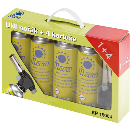 E-shop Meva UNI hořák 1 kW 360°, 4 kartuše UKP18004