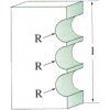 Fréza s 3 vypuklými oblúkmi 23,8 × 31,8