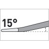 Sekáč plochý SDS PLUS lomený 15 °, 250 × 14 mm, šírka ostria 60 mm
