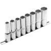 Hlavica nástrčné predĺžené, MULTI - LOCK, súprava 8 ks, 1/2", CrV