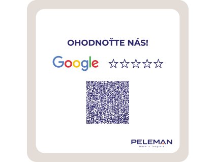 Kovový QR štítok Google recenzie.