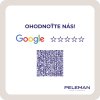 Kovový QR štítok Google recenzie.