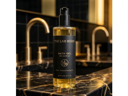 Generated with Kive.ai close up photo place it into the luxurious bathroom with the colours of black golden resized