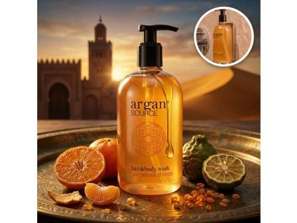 Shampoo und duschgel 500ml ARGAN SOURCE (Pumpspender)