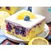 Lemon Blueberry Poke Cake slice