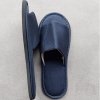 Hotelhausschuhe HS13 NAVY (Tasche), offene Spitze, 7mm EVA-Sohle, Größe 28cm