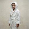 @White hooded bathrobe kid 10 years old wearing white terry bathrobe with hoodie (1) Photoroom