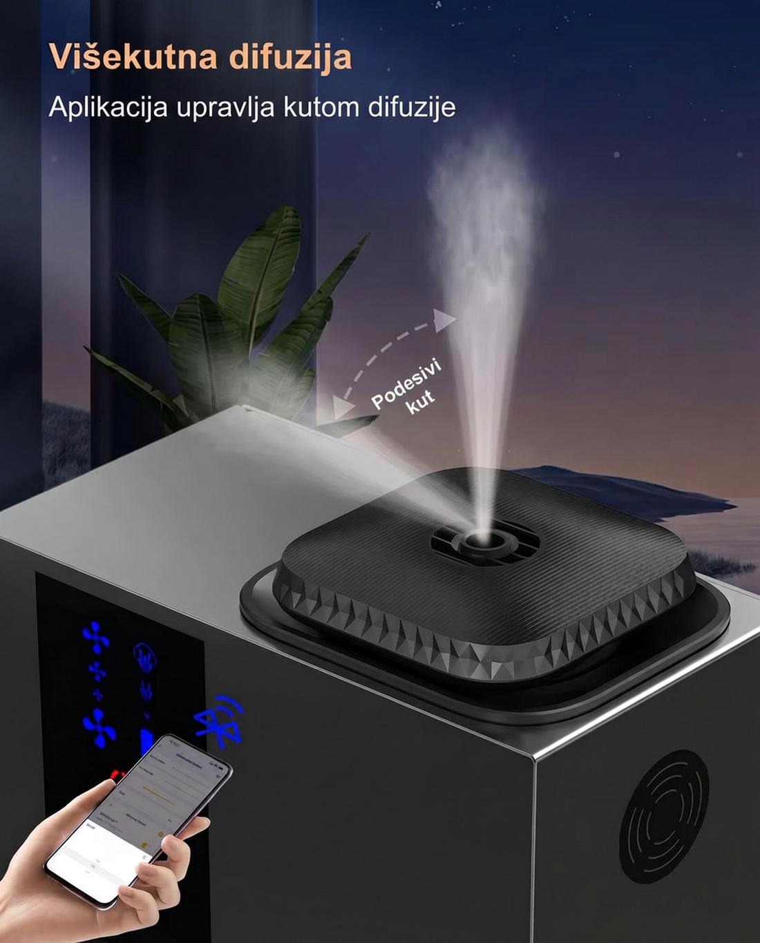 Višekutna difuzija TORI A300 upravljana iz aplikacije