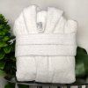 Gyermek fürdőköpeny BEYAZ, FROTE fehér kapucnival (400gr)