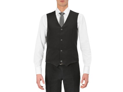 Pánska čašnícka vesta MIGUEL, farba ČIERNA (Veľkosť 3XL)