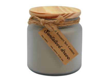 Candela profumata alla soia SANTALWOOD AMBER 16 oz (454 g)